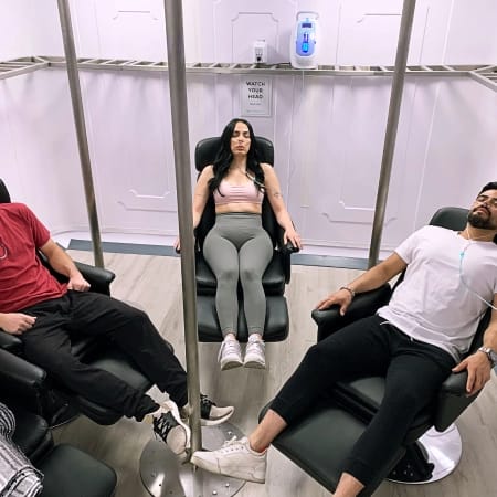 Theta chamber with a person inside