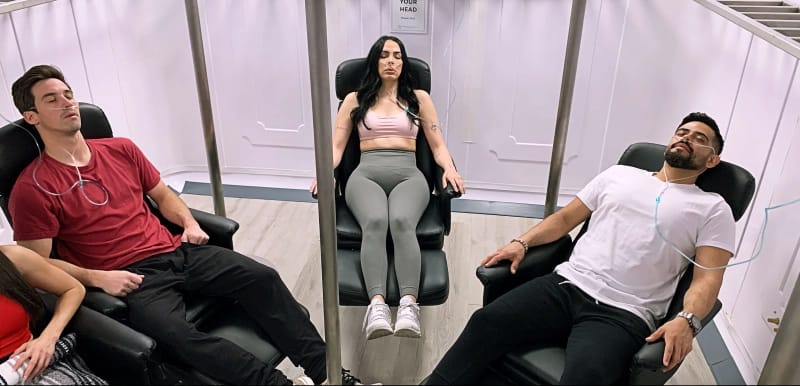 Theta chamber with a person inside