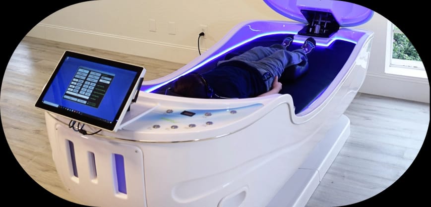 Theta chamber with a person inside